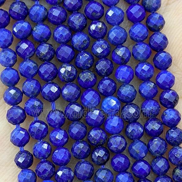 Natural Lapis Lazuli Beads Blue Faceted Round