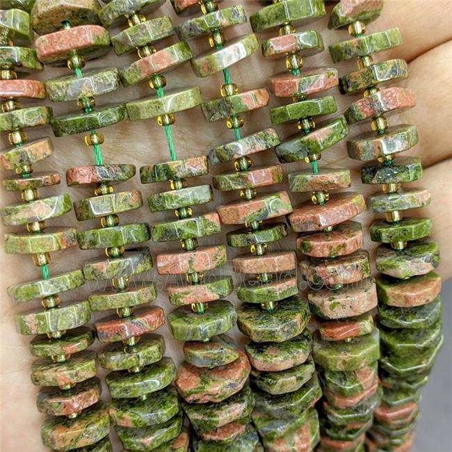 Natural Unakite Heishi Beads