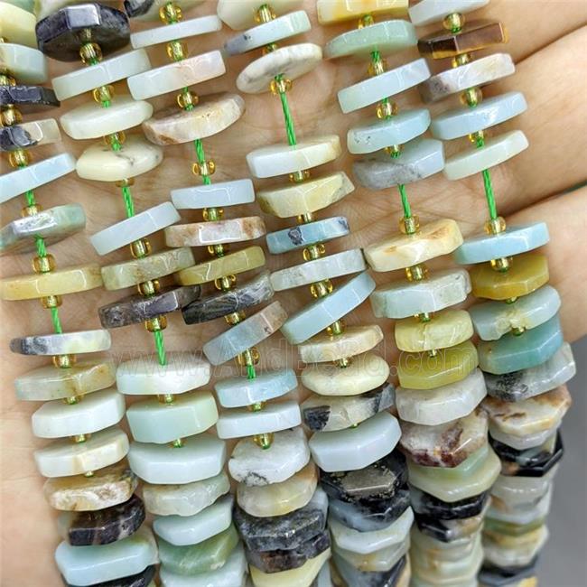 Natural Chinese Amazonite Heishi Spacer Beads