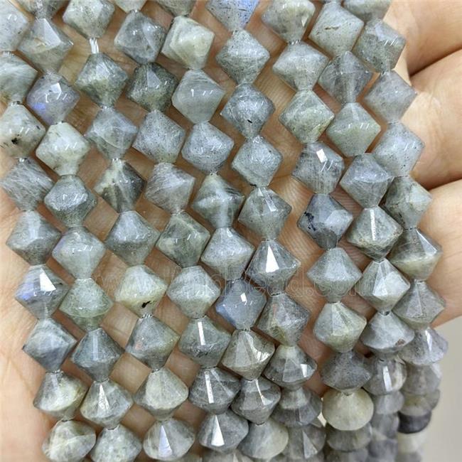 Natural Labradorite Bicone Beads