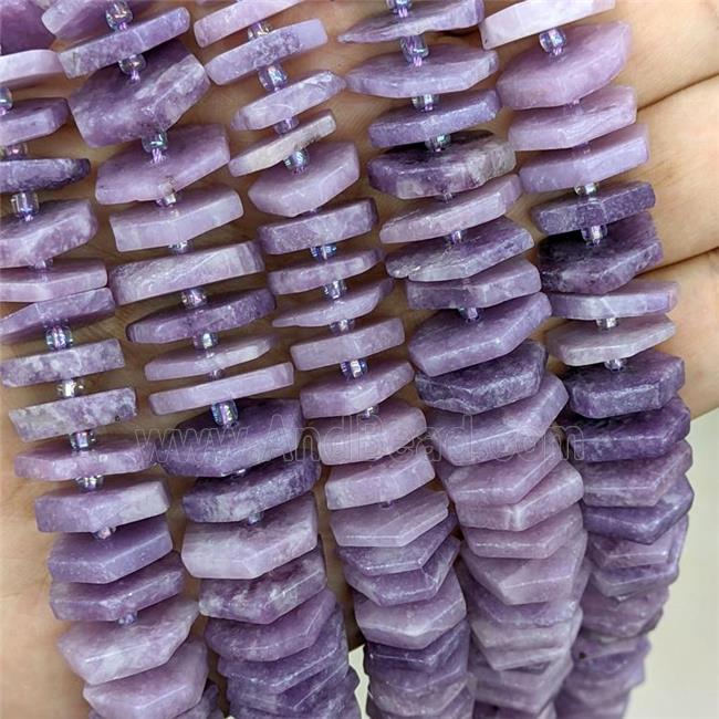 Natural Chinese Lepidolite Heishi Beads Purple