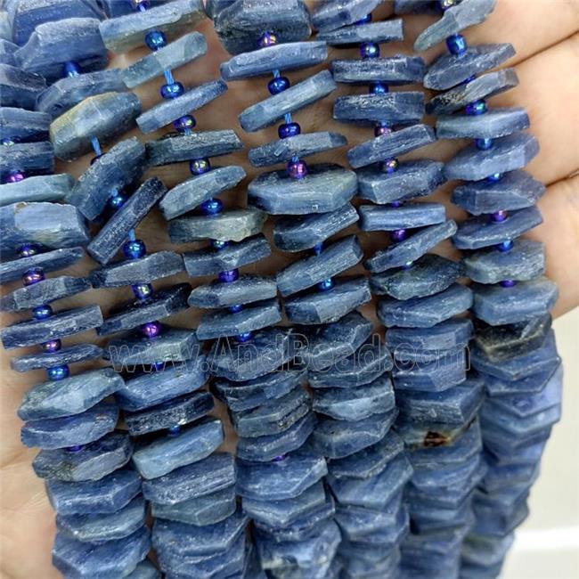 Natural Blue Kyanite Heishi Spacer Beads