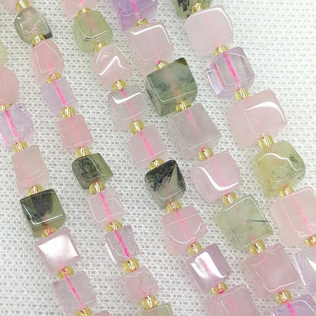 Natural Gemstone Cube Beads Mixed