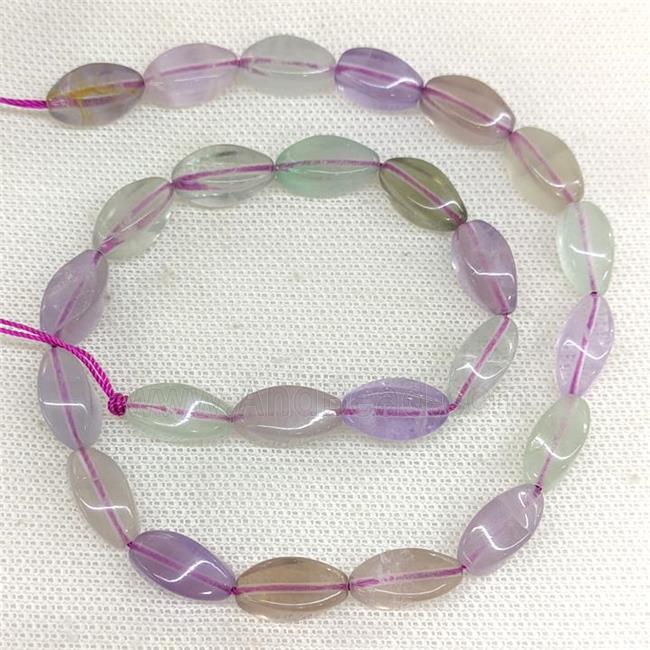 Natural Purple Fluorite Twist Beads