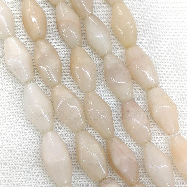 Natural Pink Aventurine Beads Faceted Rice