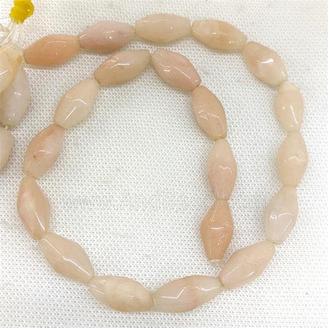 Natural Pink Aventurine Beads Faceted Rice