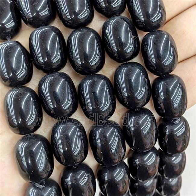 Natural Black Onyx Agate Beads Barrel