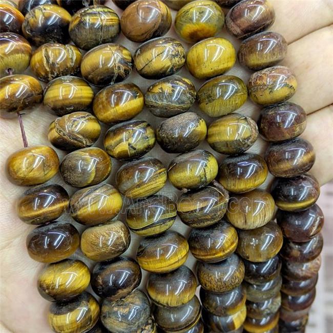 Natural Tiger Eye Stone Beads Smooth Rondelle