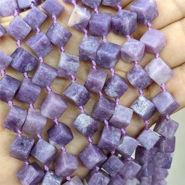 Lilac Jasper Cube Beads Corner-Drilled
