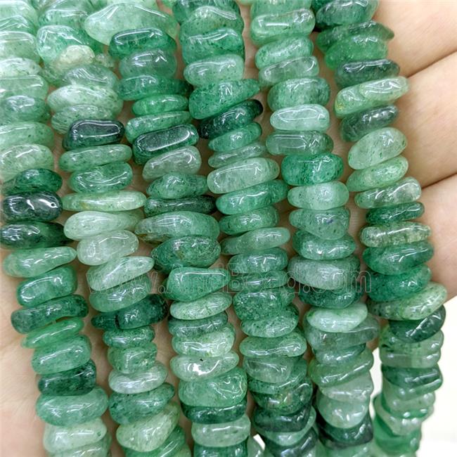 Natural Green Strawberry Quartz Chips Beads Freeform