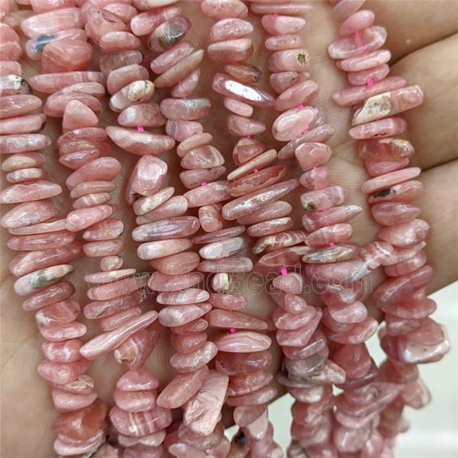 Natural Argentina Rhodochrosite Chips Beads Pink Freeform