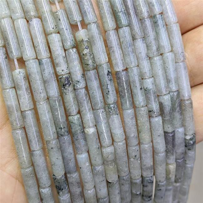 Natural Labradorite Tube Beads