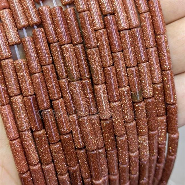 Golden Sandstone Tube Beads