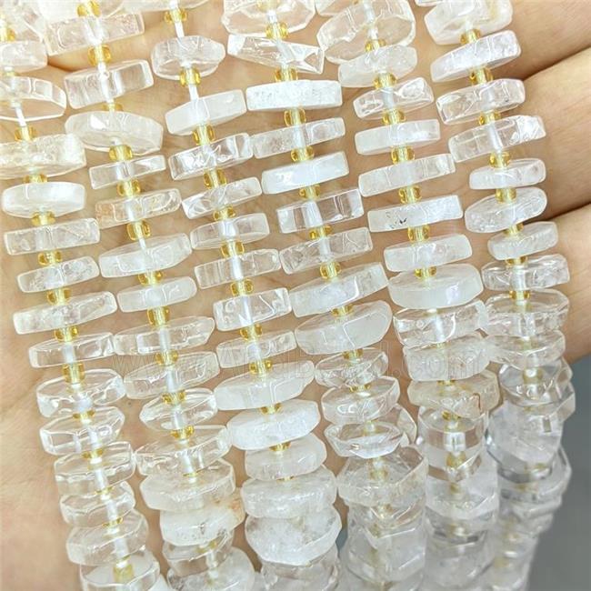 Natural Clear Quartz Heishi Spacer Beads