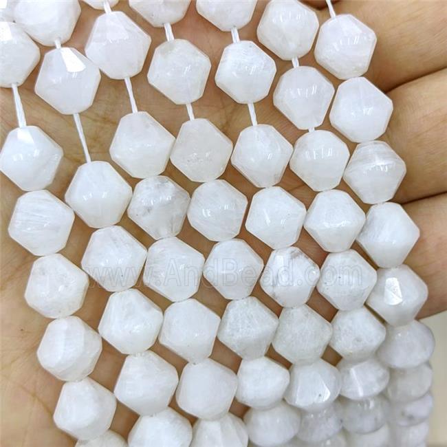 Natural White Moonstone Beads Bicone