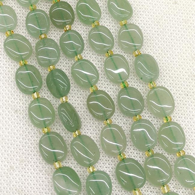 Natural Green Aventurine Oval Beads