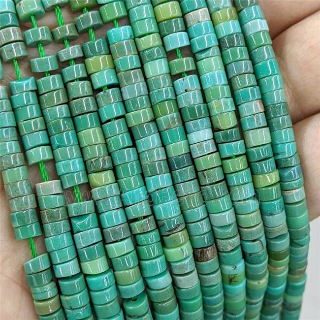Natural Green Grass Agate Heishi Spacer Beads