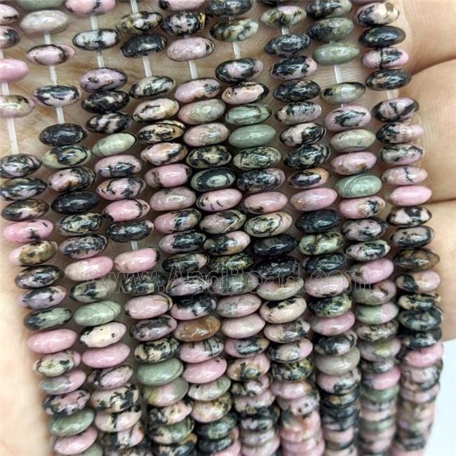 Natural Chinese Rhodonite Beads Smooth Rondelle