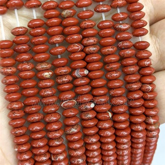 Natural Red Jasper Beads Smooth Rondelle