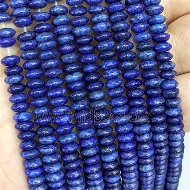 Natural Lapis Lazulie Beads Smooth Rondelle Blue Dye