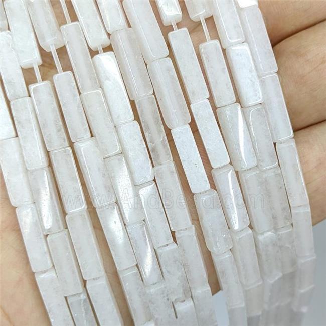 White Jade Cuboid Beads