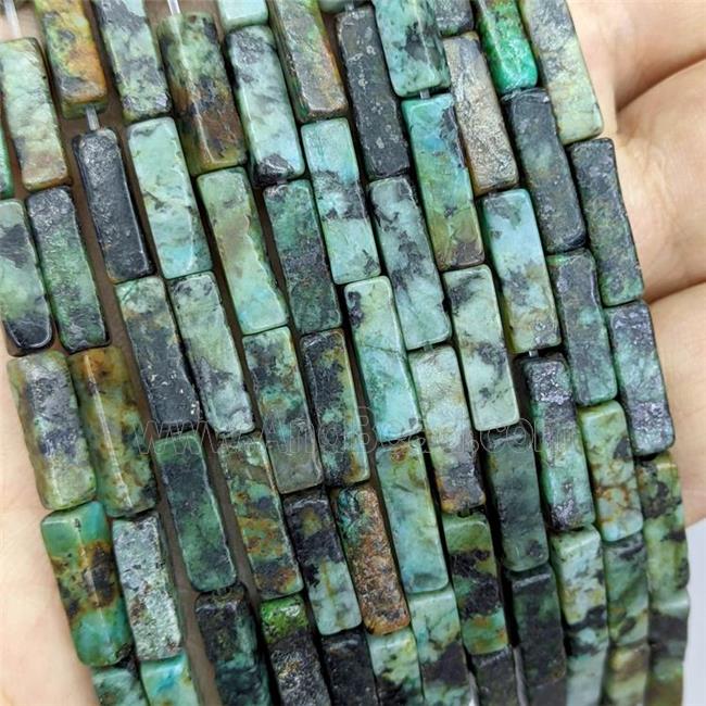 Natural Green African Turquoise Beads Cuboid