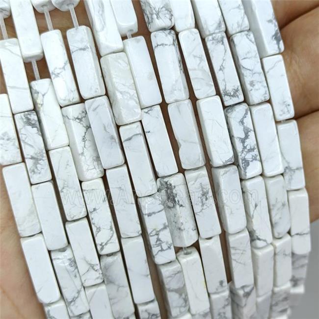 Natural White Howlite Turquoise Beads Cuboid