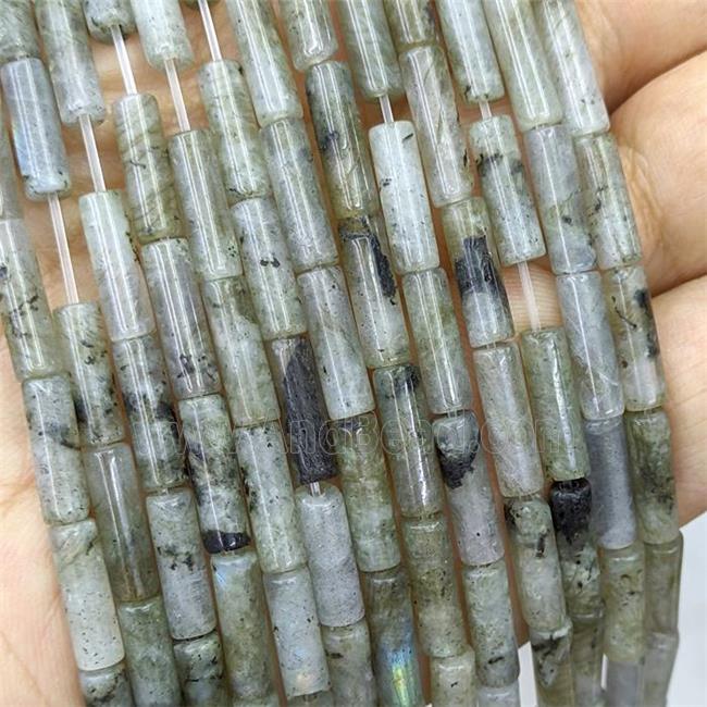 Natural Labradorite Tube Beads