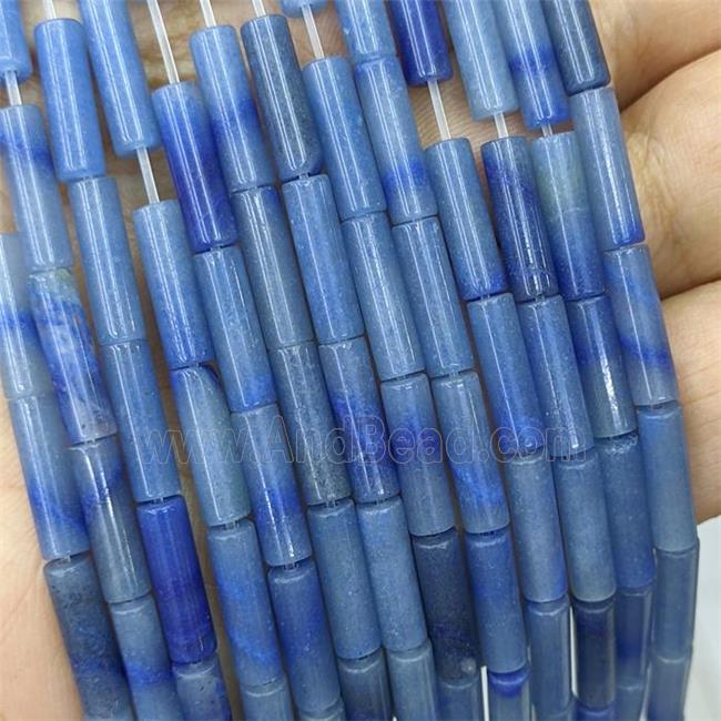 Natural Blue Aventurine Tube Beads