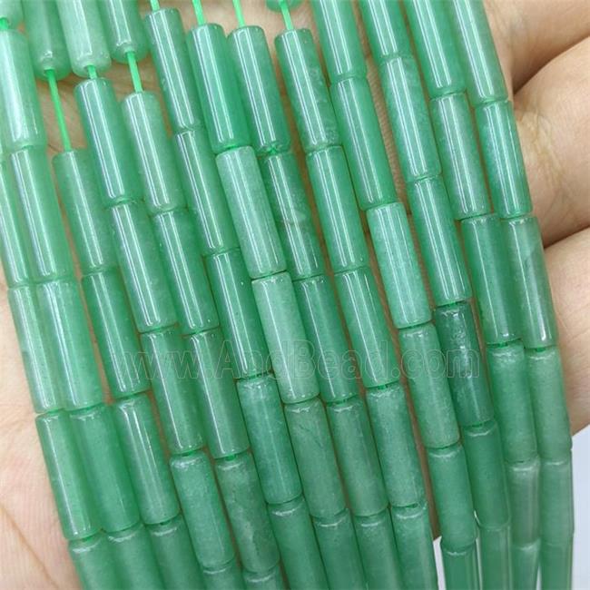 Natural Green Aventurine Tube Beads