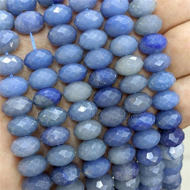 Natural Blue Aventurine Beads Faceted Rondelle