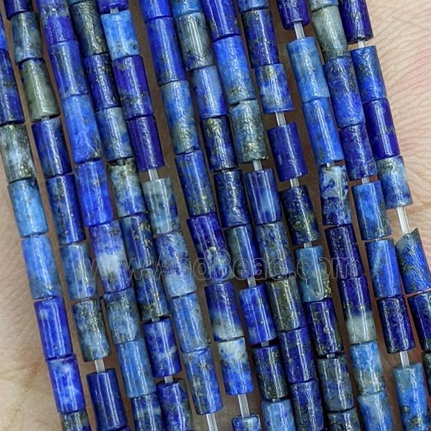 Natural Lapis Lazuli Tube Beads Blue