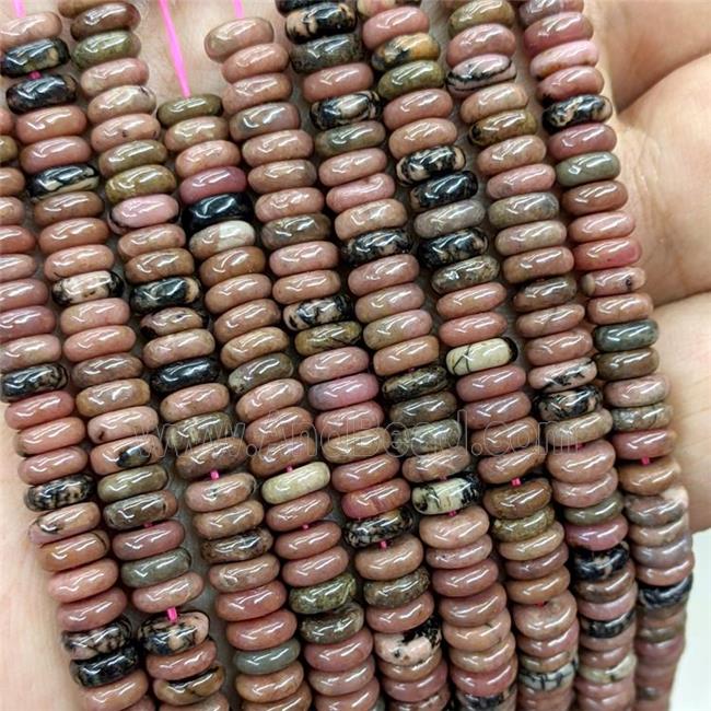 Natural Chinese Rhodonite Heishi Beads Pink