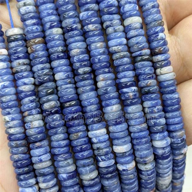 Natural Blue Sodalite Heishi Spacer Beads
