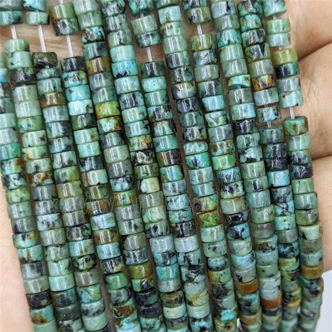 Natural Green African Turquoise Heishi Beads