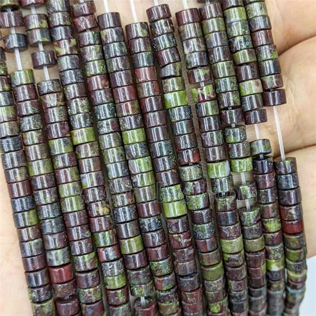 Natural Bloodstone Heishi Beads