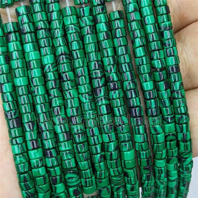 Synthetic Malachite Heishi Beads Green