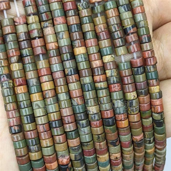 Natural Picasso Jasper Heishi Beads