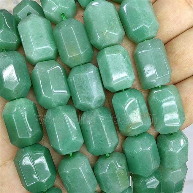 Natural Green Aventurine Column Beads Faceted