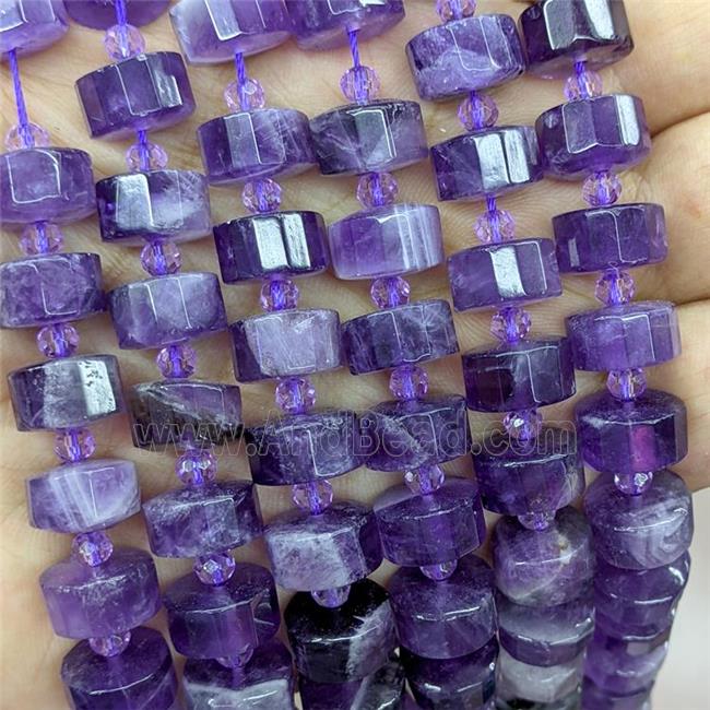 Natural Purple Amethyst Heishi Beads