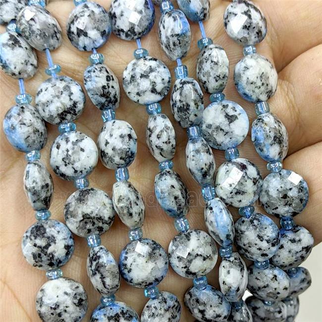 Marble Beads Faceted Coin
