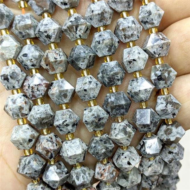 Natural Yooperlite Flame Jasper Beads Cut Bicone