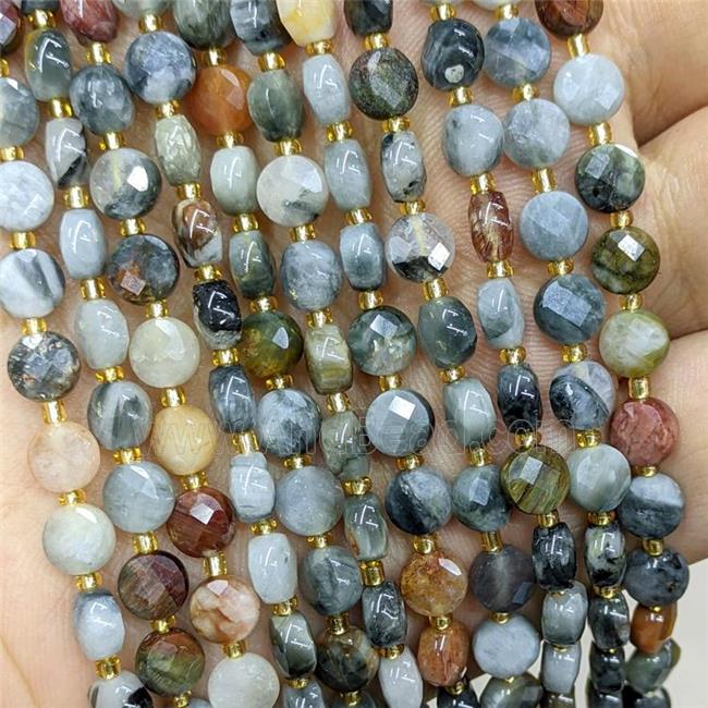 Hawkeye Stone Beads Eagle Faceted Coin