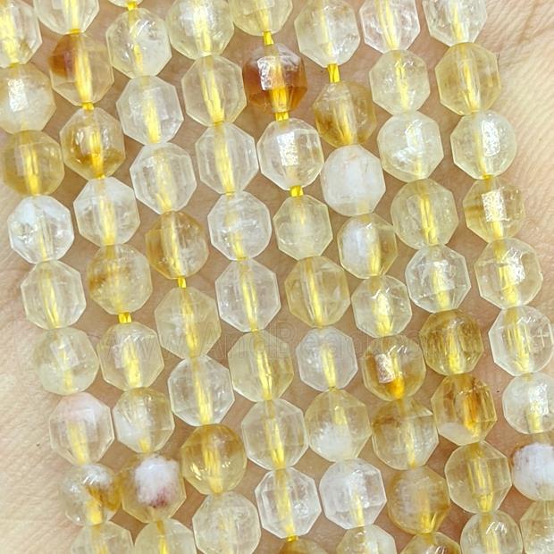 Natural Yellow Citrine Beads Prism