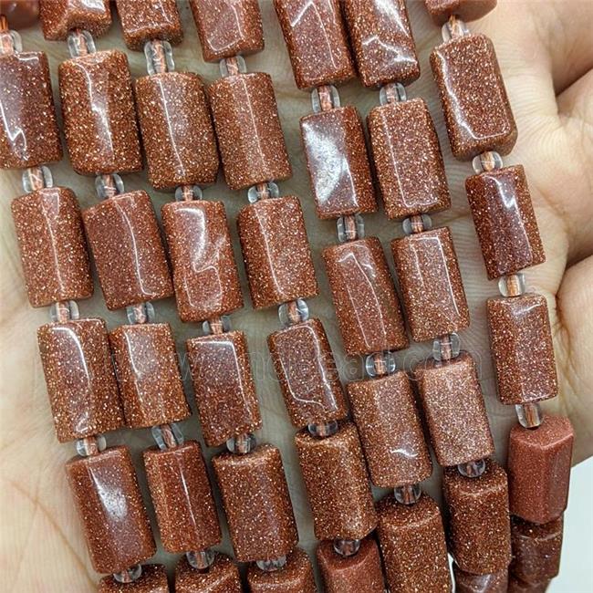 Golden Sandstone Tube Beads