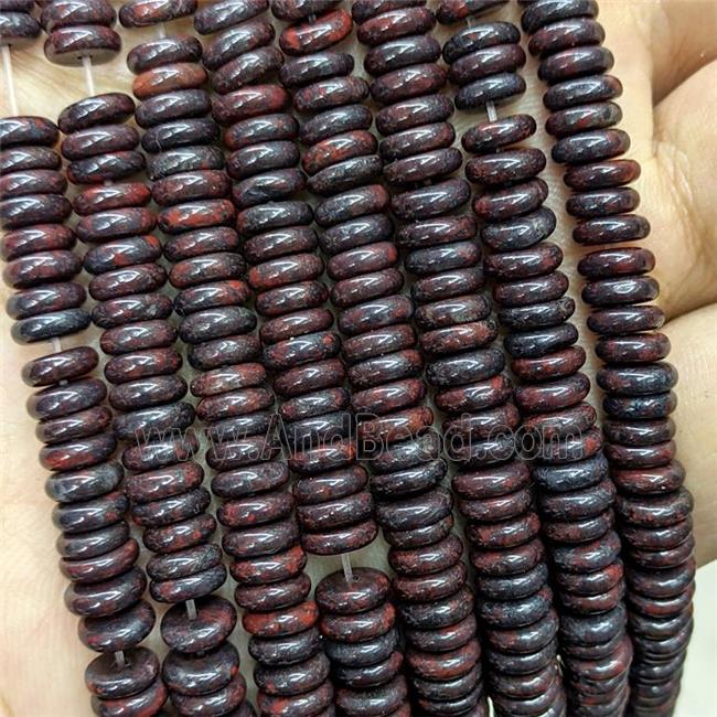 Natural Poppy Jasper Heishi Beads