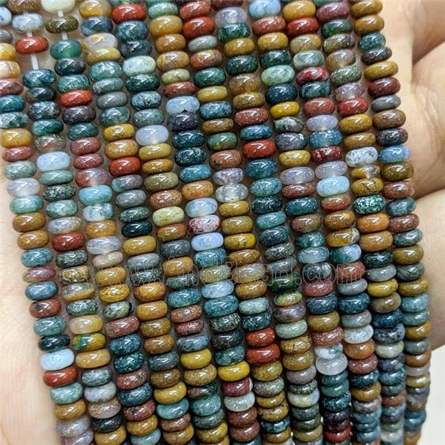 Natural Ocean Agate Beads Smooth Rondelle