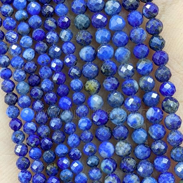 Natural Blue Lapis Lazuli Beads Faceted Round