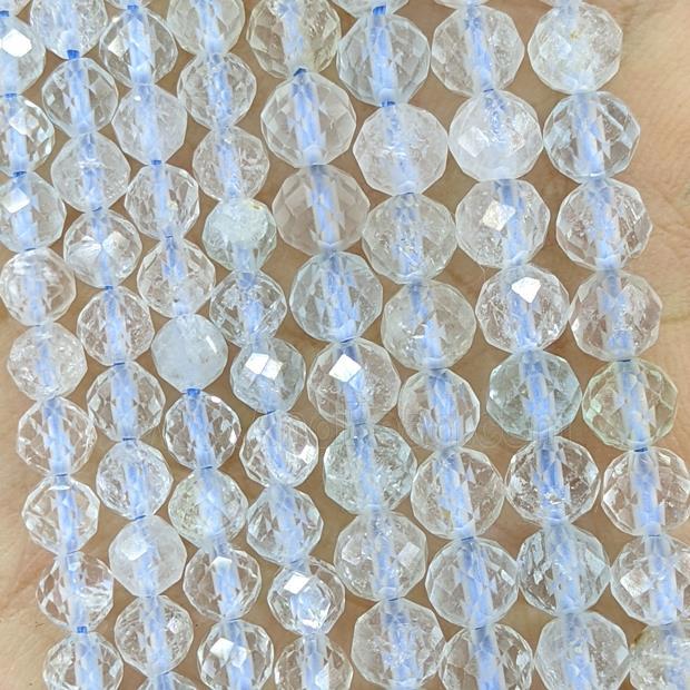 Natural Blue Topaz Beads Faceted Round