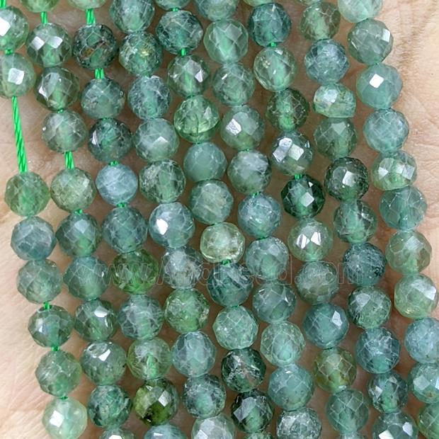 Natural Green Apatite Beads Faceted Round B-Grade